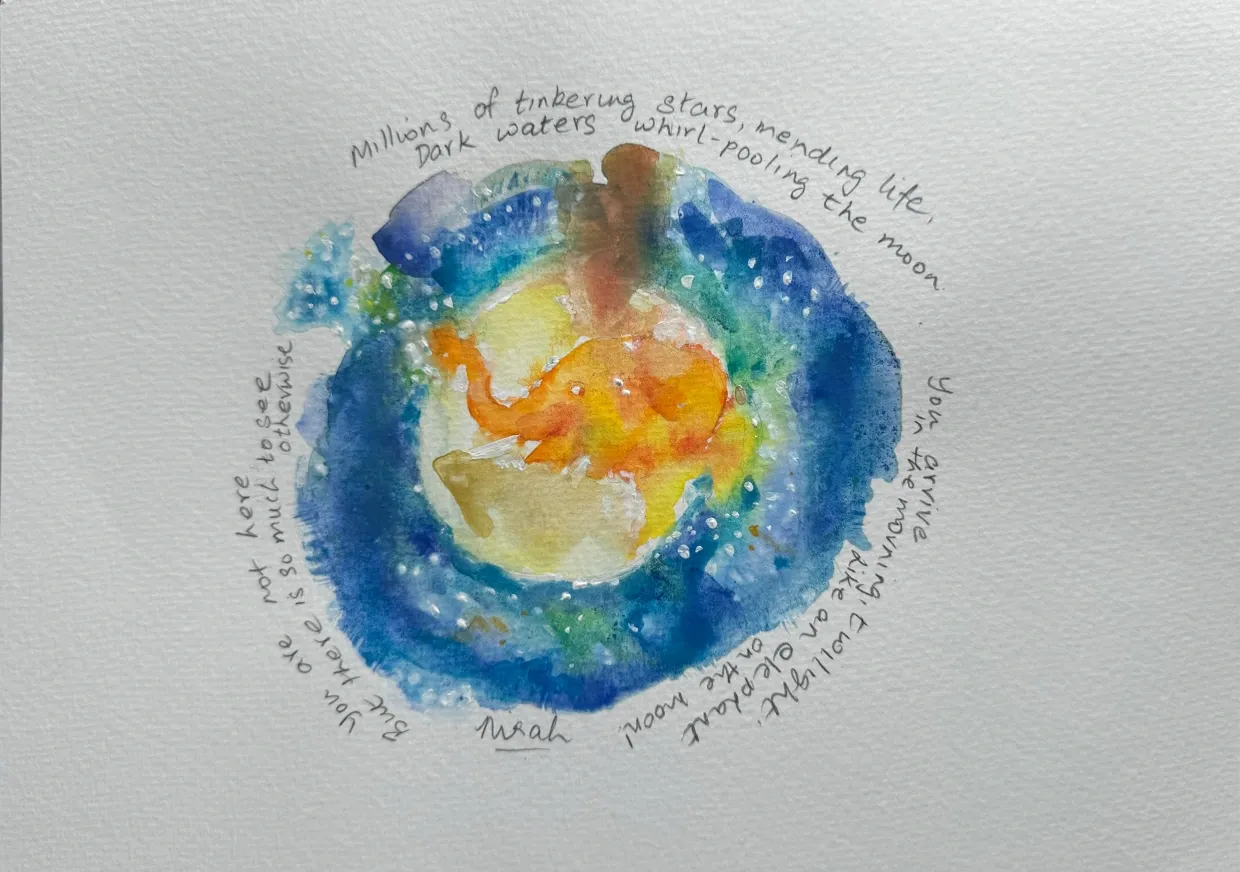 AN ELEPHANT ON THE MOON (Goa- Sun Series)