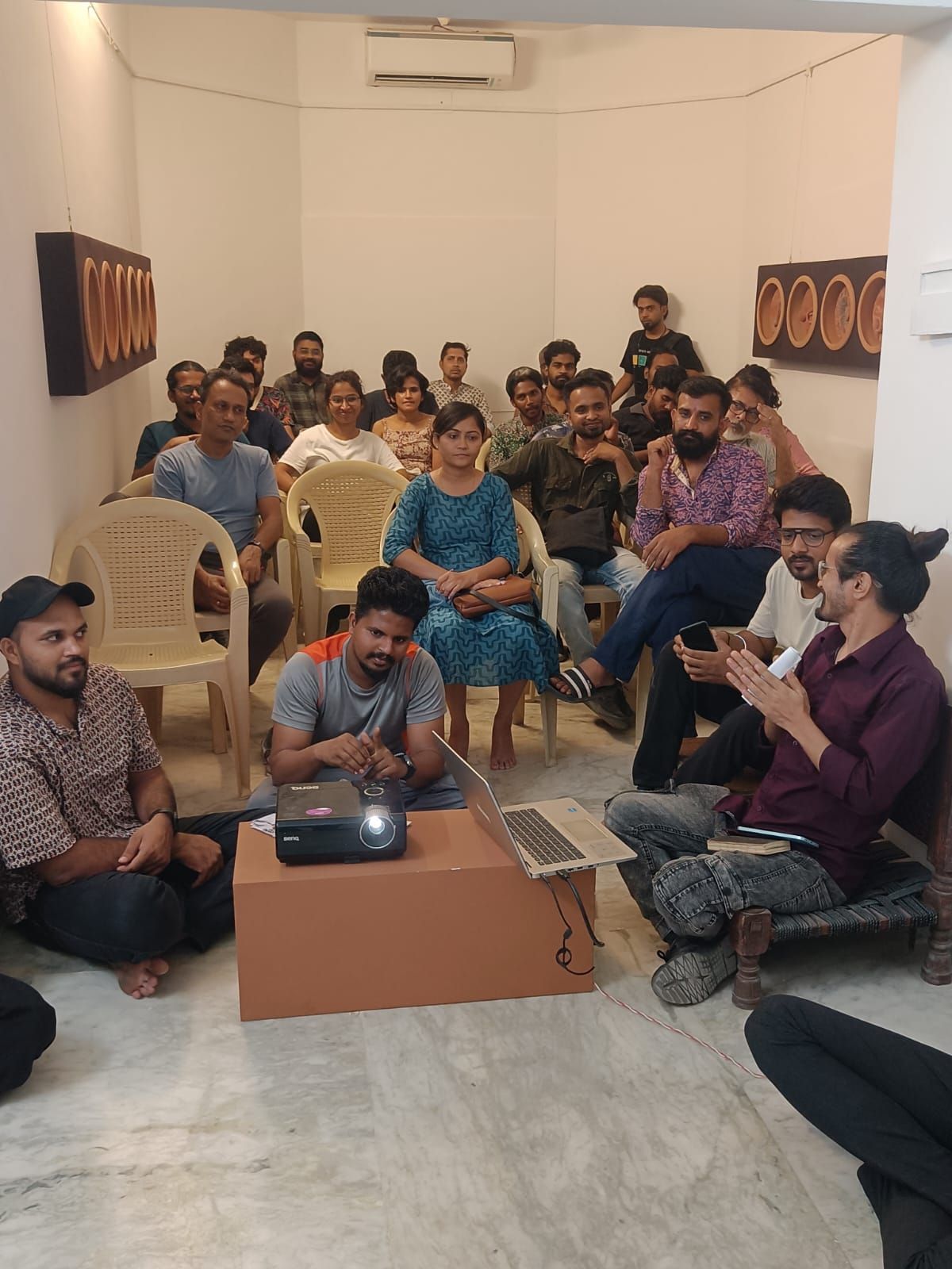 Guest Artist Tashi S Karma, presenting his works and having and interactive session