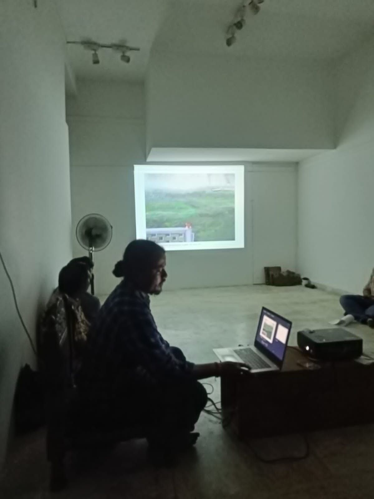 Guest Artist Debajit R Paul presenting and discussing about his works