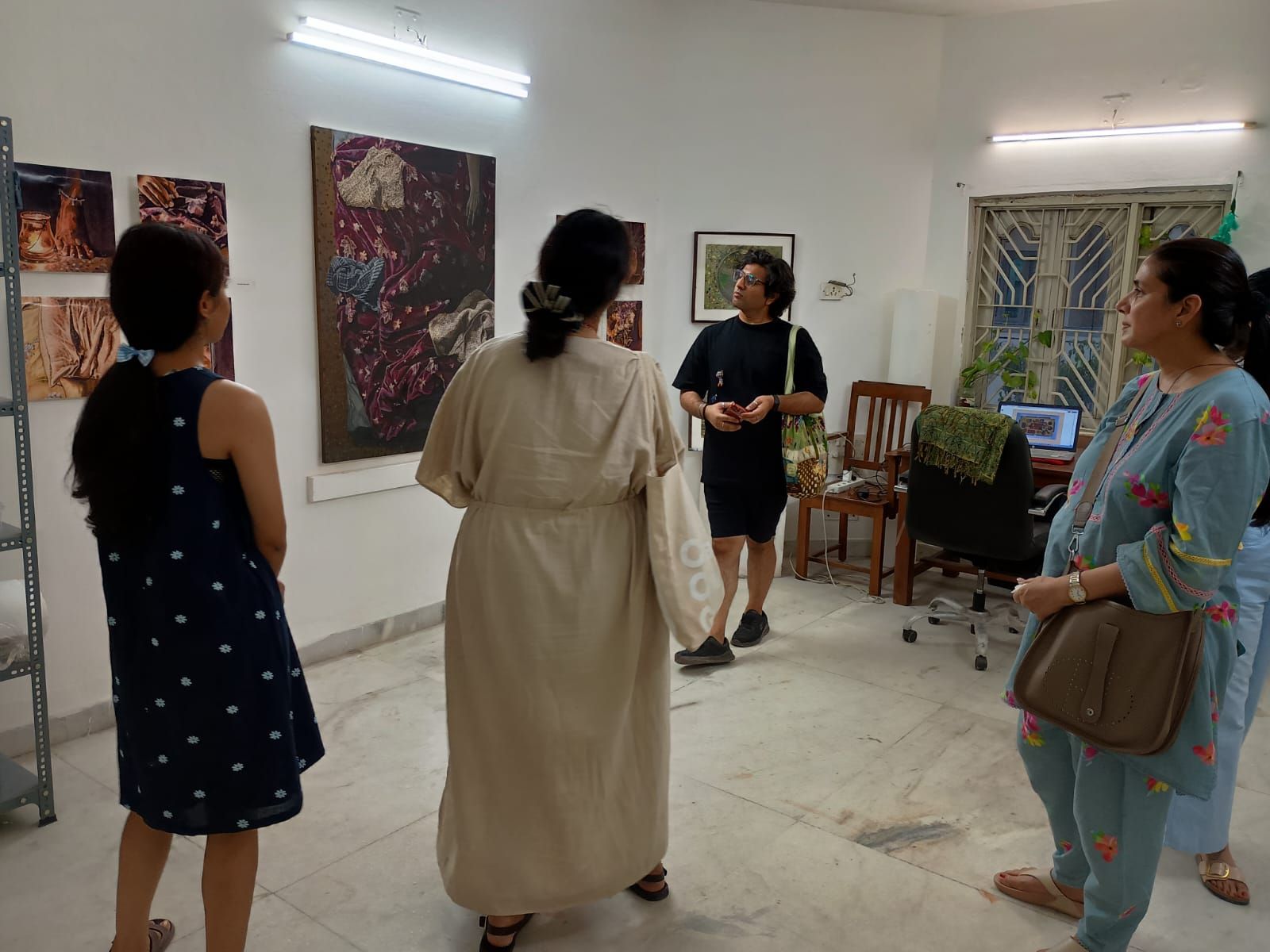 Team India Art Fair, made their visit to the studio